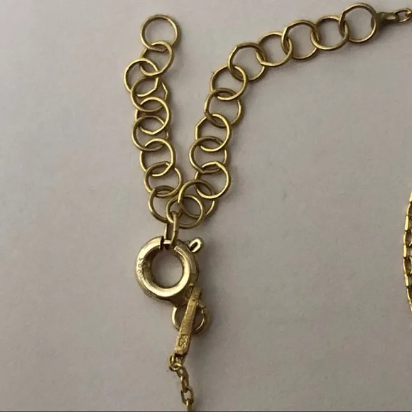 925 Silver butterfly necklace white blue evileye 18k yellow gold plated - Picture 3 of 3